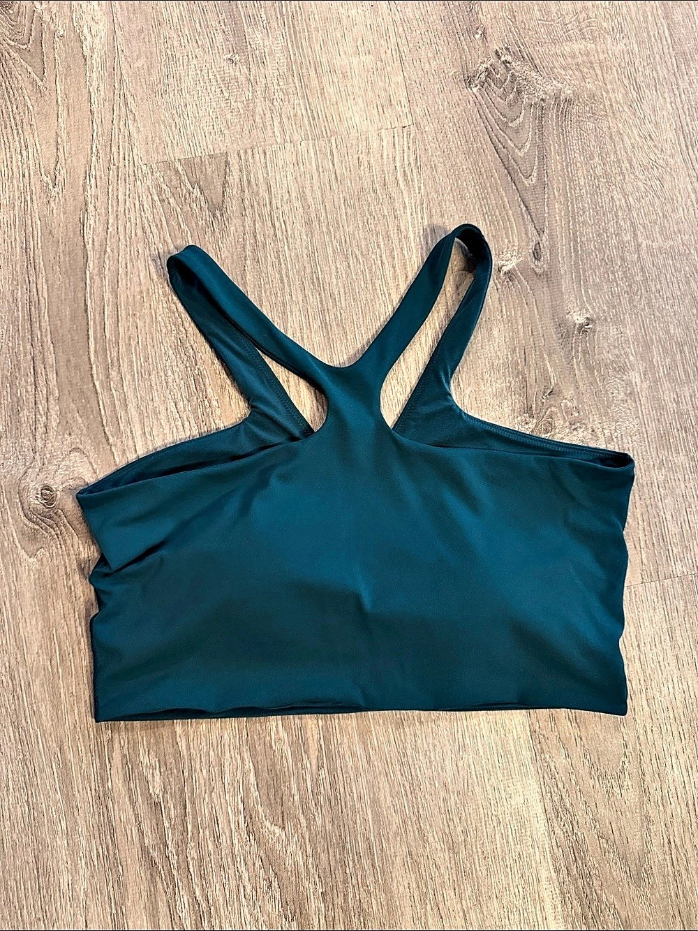lululemon Energy Bra High-Neck Longline Sports Bra in Green reversible w pads